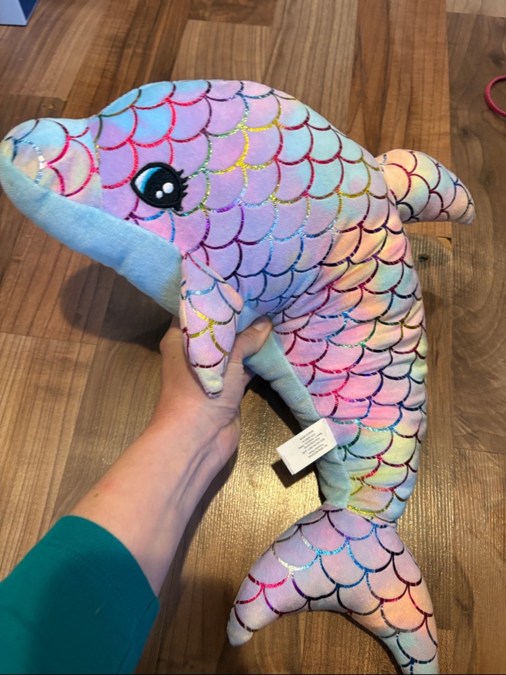 RI One 14" Colorful with Shiny, Metallic Scales Dolphin Plush